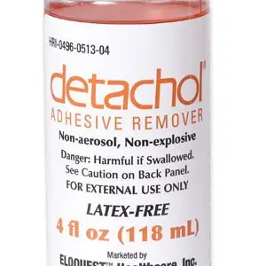 A bottle of detachol adhesive remover.