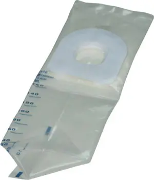 A bag of vacuum cleaner bags with an open top.