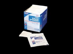 A box of sterile sanitizing wipes on a black background.