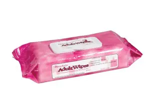 A pink box of disposable wipes on a white background.