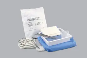 A surgical kit with a pair of scissors and a pair of scissors.