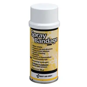 A can of spray bandage on a white background.