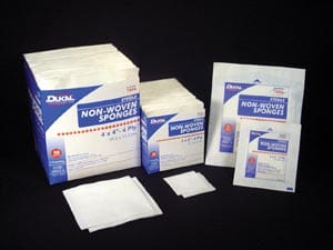 Dvk non-sterile powdered sterile swabs.