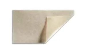 A piece of beige cloth on a white background.