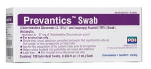 A box of preventatics swab.