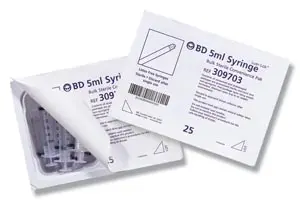 A package with two syringes on it.