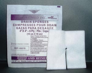 Drain sponges compressed pour drain gas dessicant.