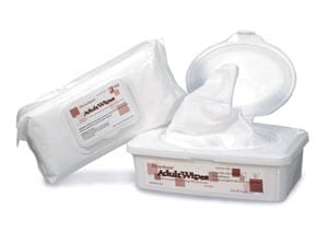 A pair of white wipes on a white surface.