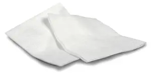 A pair of white cloths on a white surface.