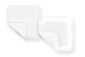 A pair of white plastic sheets on a white background.