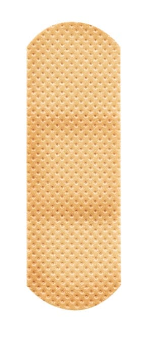 An image of a bandage on a white background.