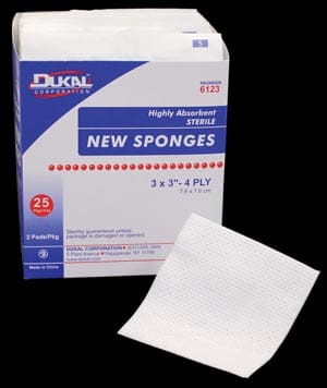 A pack of new sponges on a black background.