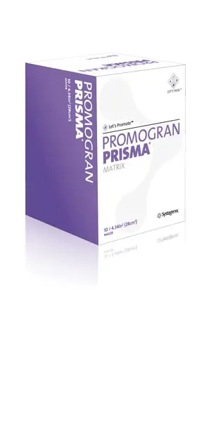 A box of progorgon prisma on a white background.