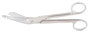 A pair of scissors on a white background.