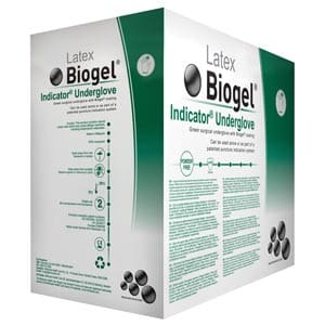 A box of biogel in a white box.