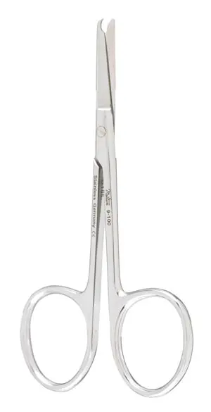 A pair of scissors on a white background.