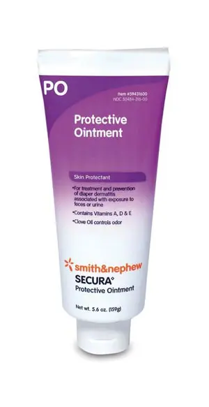 A tube of protective ointment on a white background.