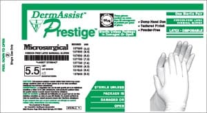 Dermassist prestige nitrile gloves.