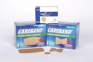 Two boxes of carebands on a white background.