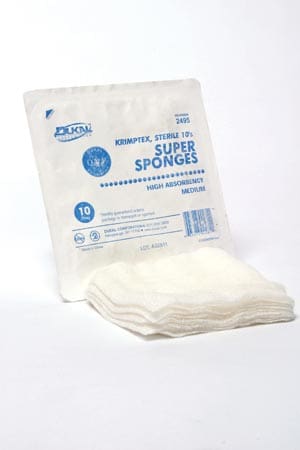 A pack of disposable sponges on a white background.