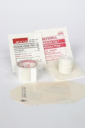 A medical kit with a bandage and a bandage.