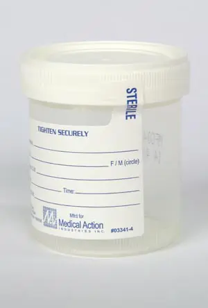 A container with a label on it