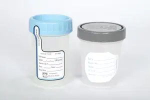 A cup with a lid and a container