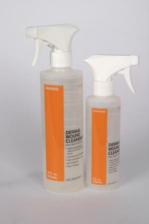 Two bottles of cleaning spray on a white background.