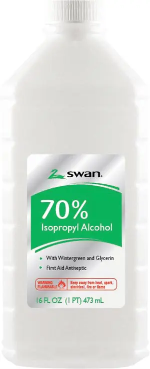 Swan 70 % equilibrium alcohol.