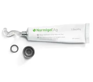 A tube of normigel ag with an o ring.