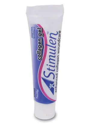 A tube of toothpaste on a white background.