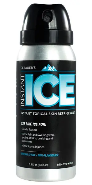 A can of instant ice on a white background.