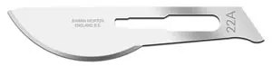 A knife with a blade on a white background.