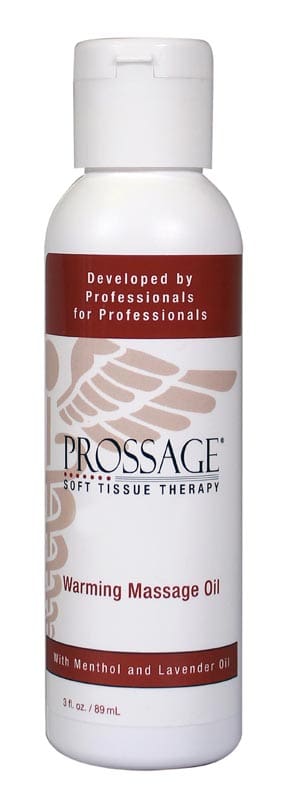 A bottle of prosage warming massage oil.