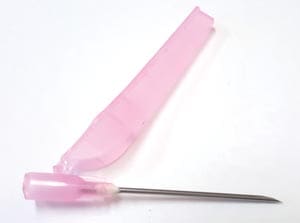 A pink plastic tool with a pink handle.