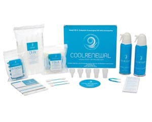 A blue box with a cooler reulal kit.