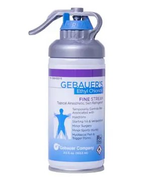 A bottle of geravier's fine spray on a white background.