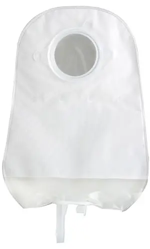 A white bag with a hole in the middle.