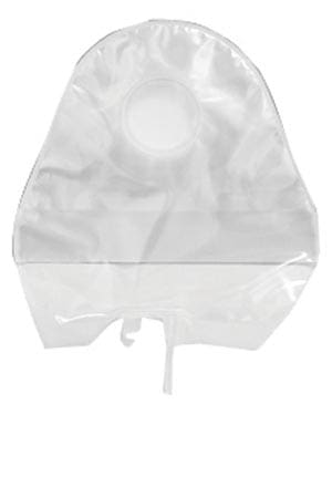 A clear plastic bag on a white background.