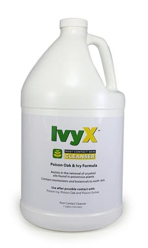 A gallon of ivyx on a white background.