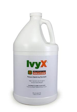 A gallon of ivyx on a white background.