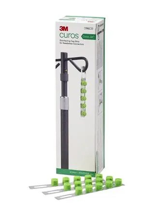 A package of 3m curos with a green handle.