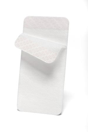 A white tissue bag on a white background.