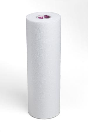 A roll of white tissue paper on a white background.