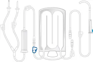 A set of hoses and hoses on a white background.