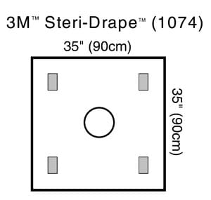 3m steri-drape - 35 cm x 74 cm.