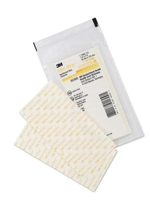 3m sanitizing wipes in a package with a yellow label.