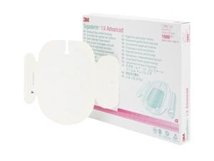 A white box with a pair of disposable gloves.