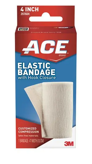 Ace elastic bandage in a package.