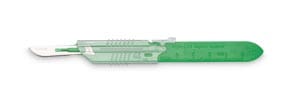 A green syringe on a white background.